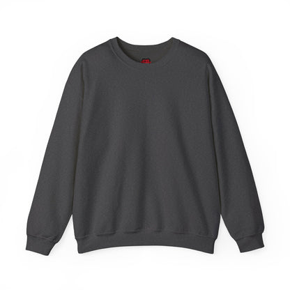 Front view of dark heather Color Me Basic crewneck sweatshirt | Ohhh So Swag