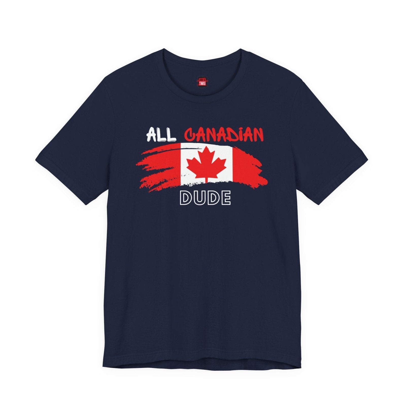 All Canadian Dude Graphic Tee, Men's Canada Day T-shirt, Short Sleeve Soft Style Canada Flag Shirt for Men | CA - Ohhh So Swag