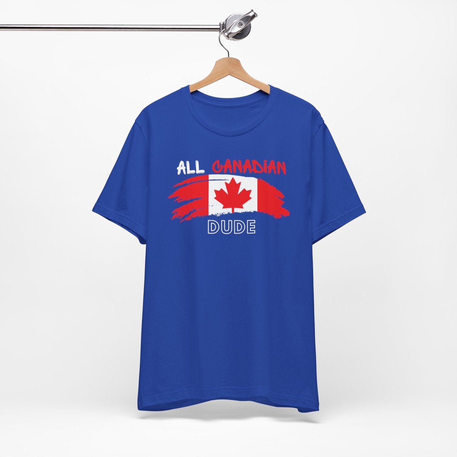 All Canadian Dude Graphic Tee, Men's Canada Day T-shirt, Short Sleeve Soft Style Canada Flag Shirt for Men | CA - Ohhh So Swag