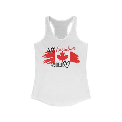 All Canadian Girl Canada Day Racerback Tank Top | CA - Ohhh So Swag