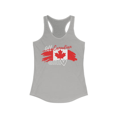 All Canadian Girl Canada Day Racerback Tank Top | CA - Ohhh So Swag