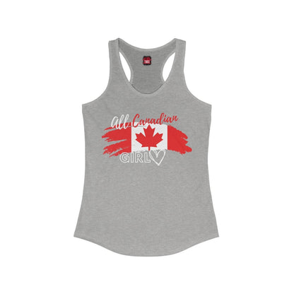 All Canadian Girl Canada Day Racerback Tank Top | US - Ohhh So Swag