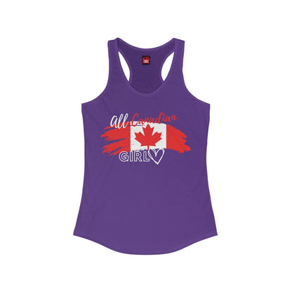 All Canadian Girl Canada Day Racerback Tank Top | US - Ohhh So Swag