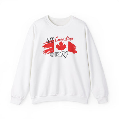 All Canadian Girl Classic Crewneck Pullover, Women's Canada Day Sweater, Canada Flag Sweatshirt for Women | CA - Ohhh So Swag