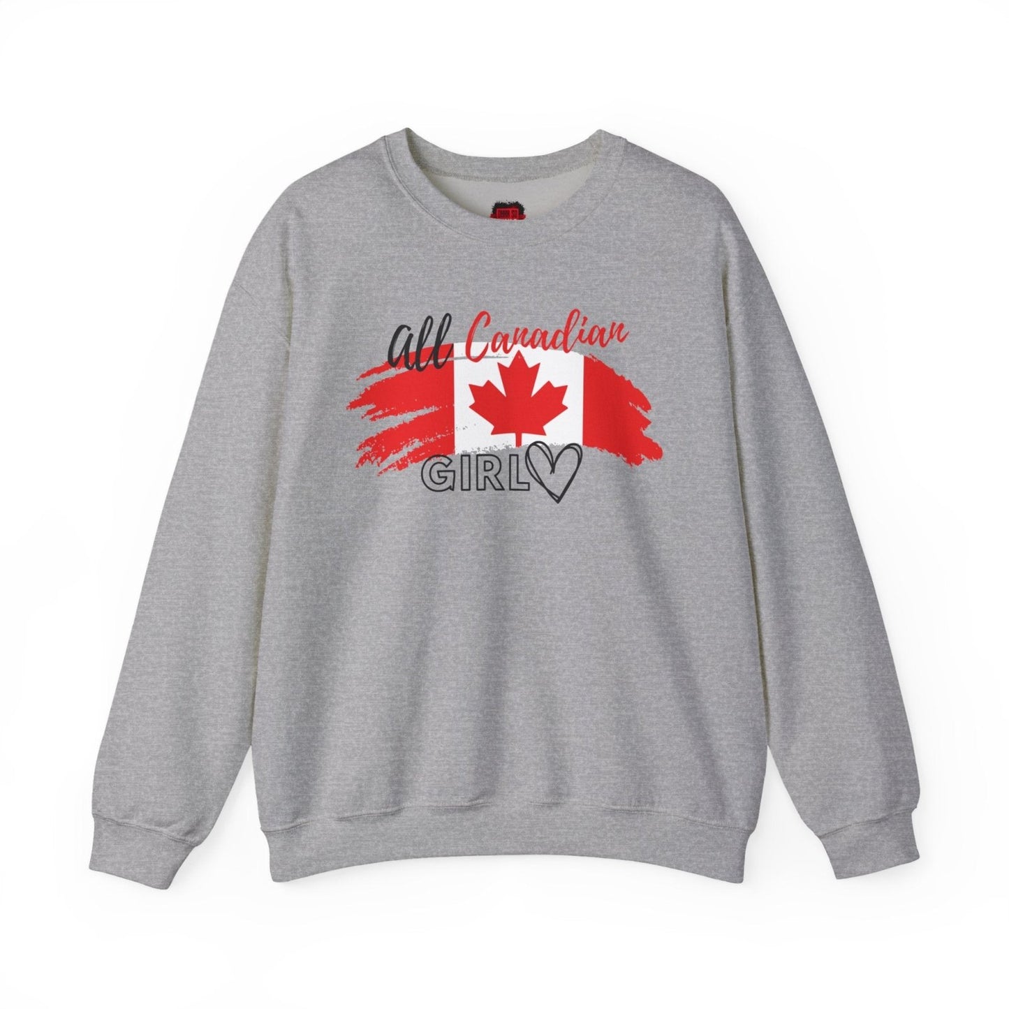 All Canadian Girl Classic Crewneck Pullover, Women's Canada Day Sweater, Canada Flag Sweatshirt for Women | CA - Ohhh So Swag