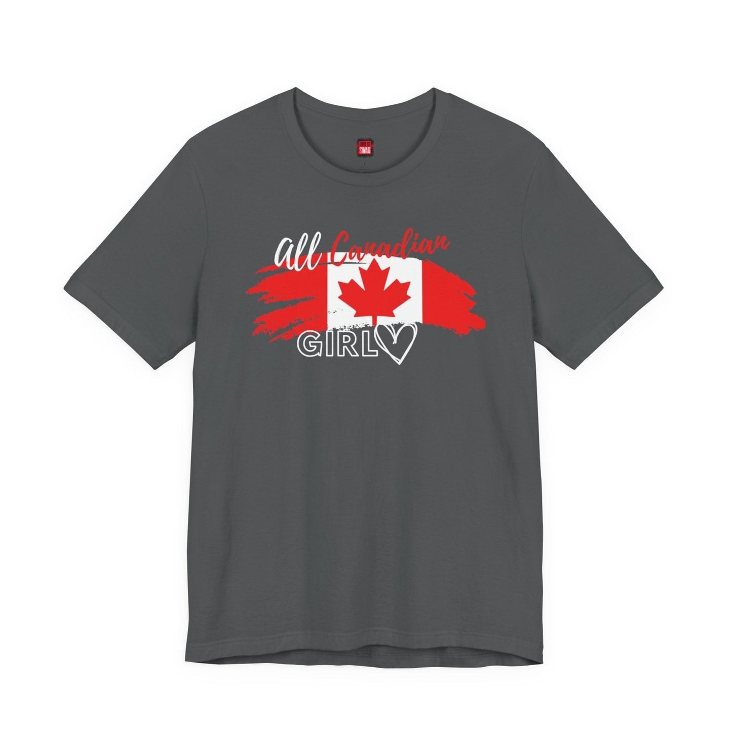All Canadian Girl T-shirt, Women's Canada Day Short Sleeve Soft Style Canada Flag Shirt for Women | CA - Ohhh So Swag