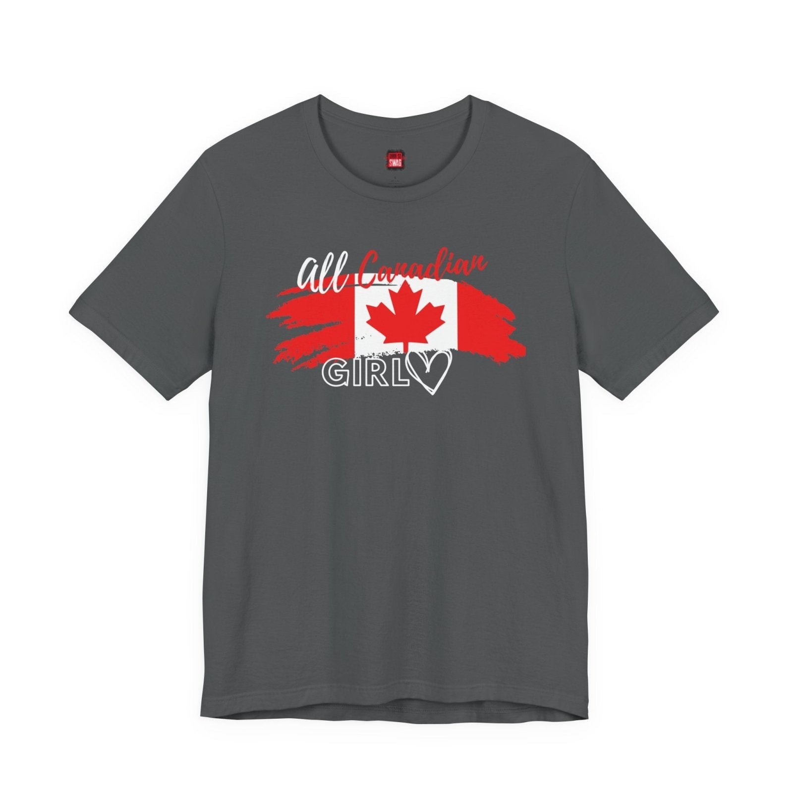 All Canadian Girl T-shirt, Women's Canada Day Short Sleeve Soft Style Canada Flag Shirt for Women | CA - Ohhh So Swag