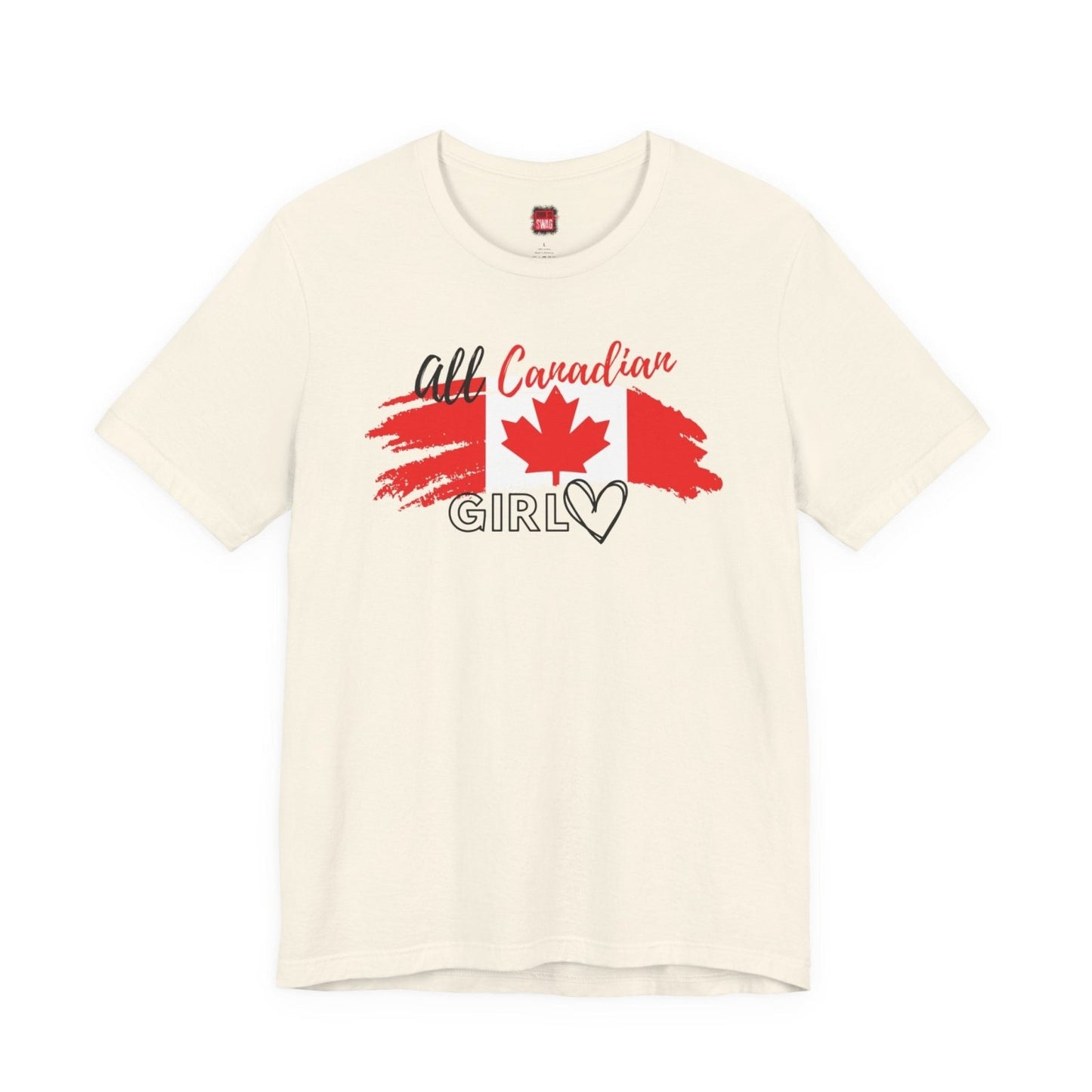 All Canadian Girl T-shirt, Women's Canada Day Graphic Tee, Short Sleeve Soft Style Canada Flag Shirt for Women | CA - Ohhh So Swag