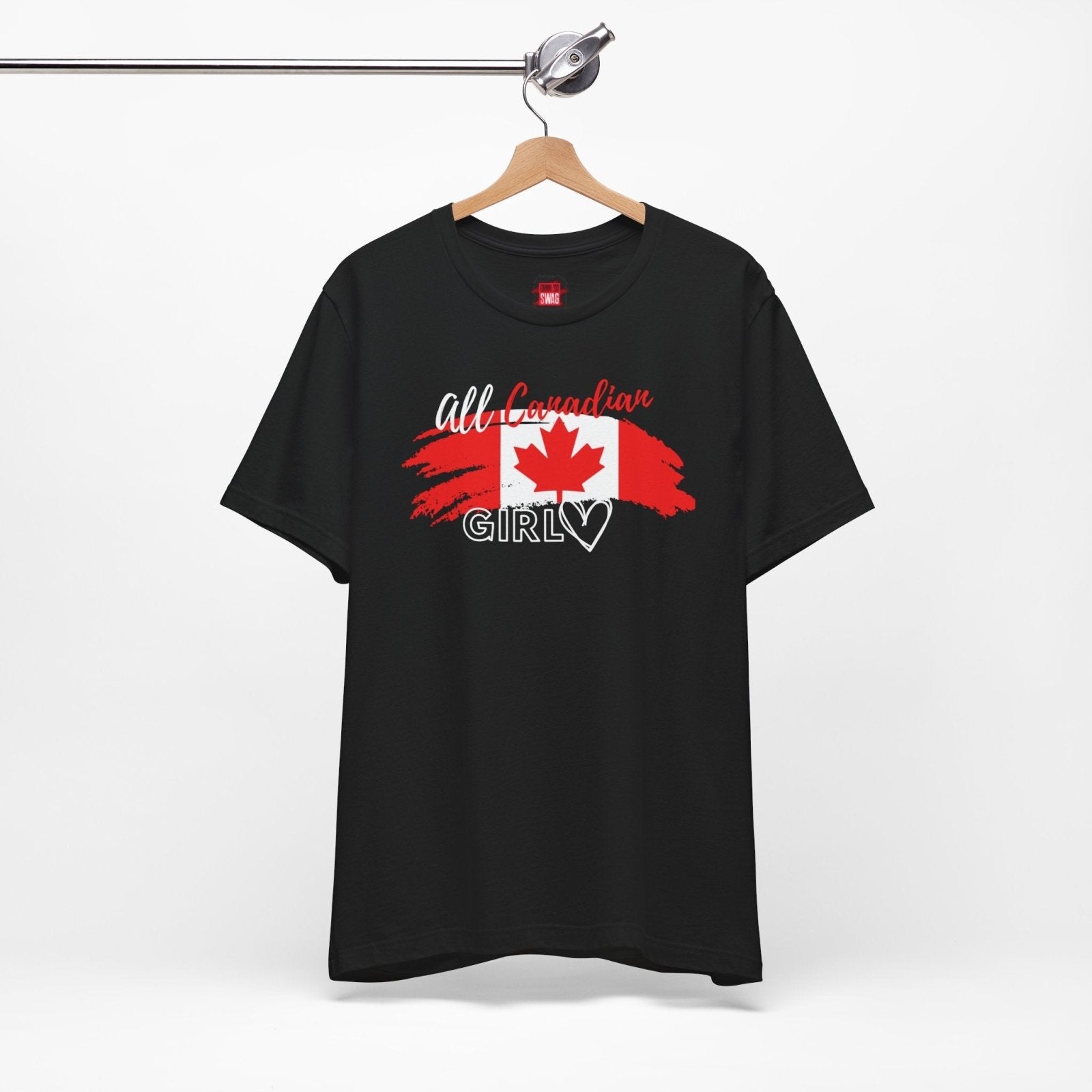 All Canadian Girl T-shirt, Women's Canada Day Short Sleeve Soft Style Canada Flag Shirt for Women | CA - Ohhh So Swag