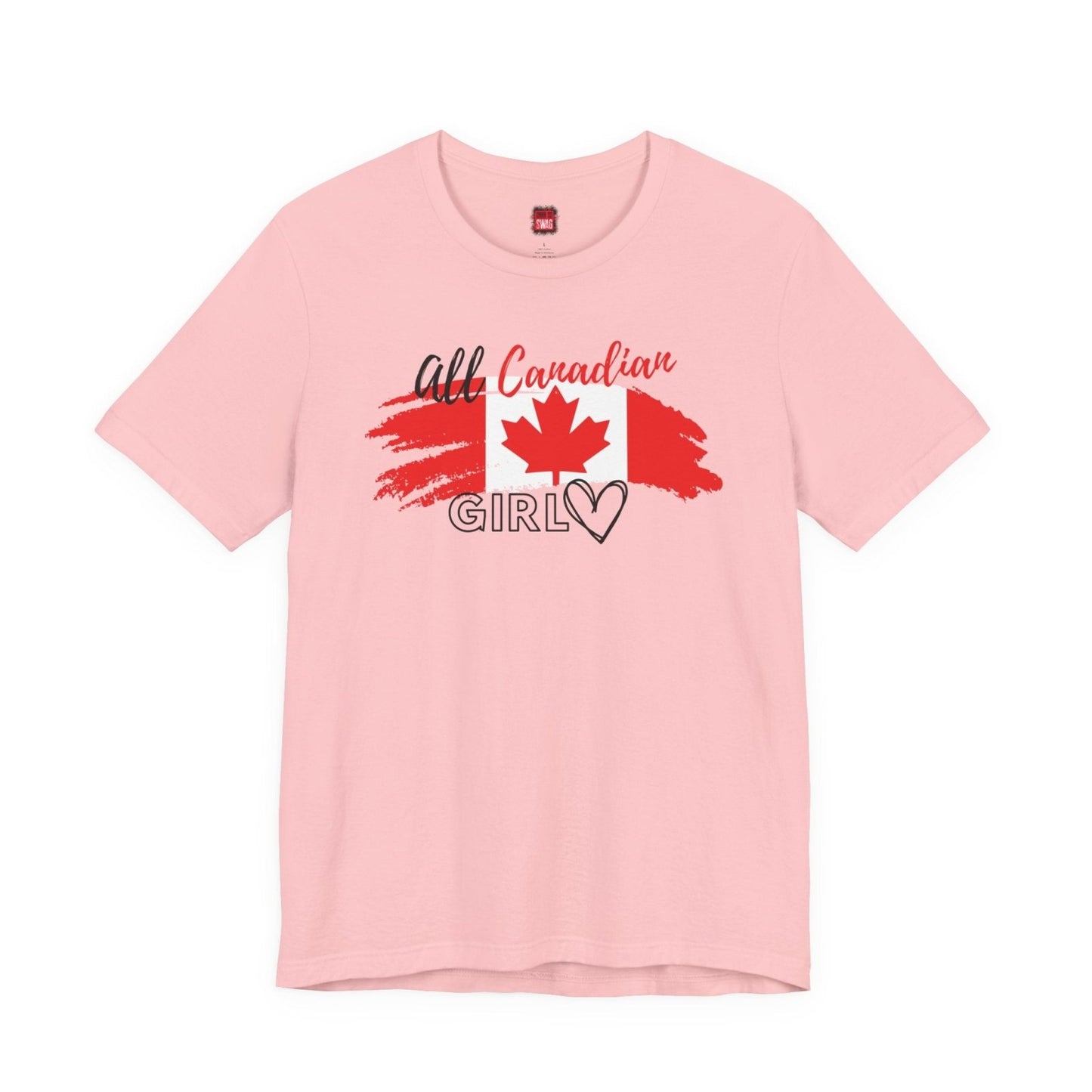 All Canadian Girl T-shirt, Women's Canada Day Short Sleeve Soft Style Canada Flag Shirt for Women | CA - Ohhh So Swag