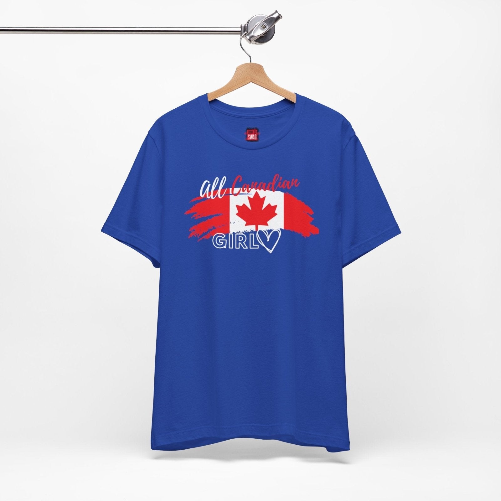 All Canadian Girl T-shirt, Women's Canada Day Short Sleeve Soft Style Canada Flag Shirt for Women | CA - Ohhh So Swag
