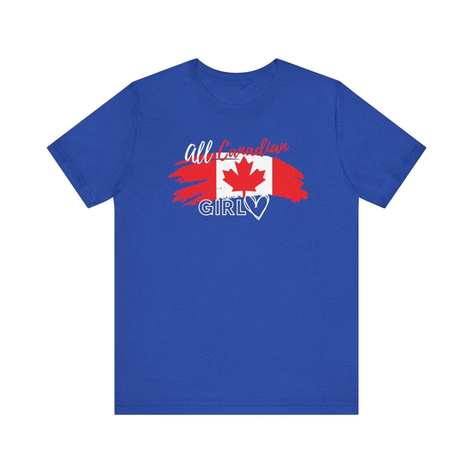 All Canadian Girl T-shirt, Women's Canada Day Graphic Tee, Short Sleeve Soft Style Canada Flag Shirt for Women | CA - Ohhh So Swag