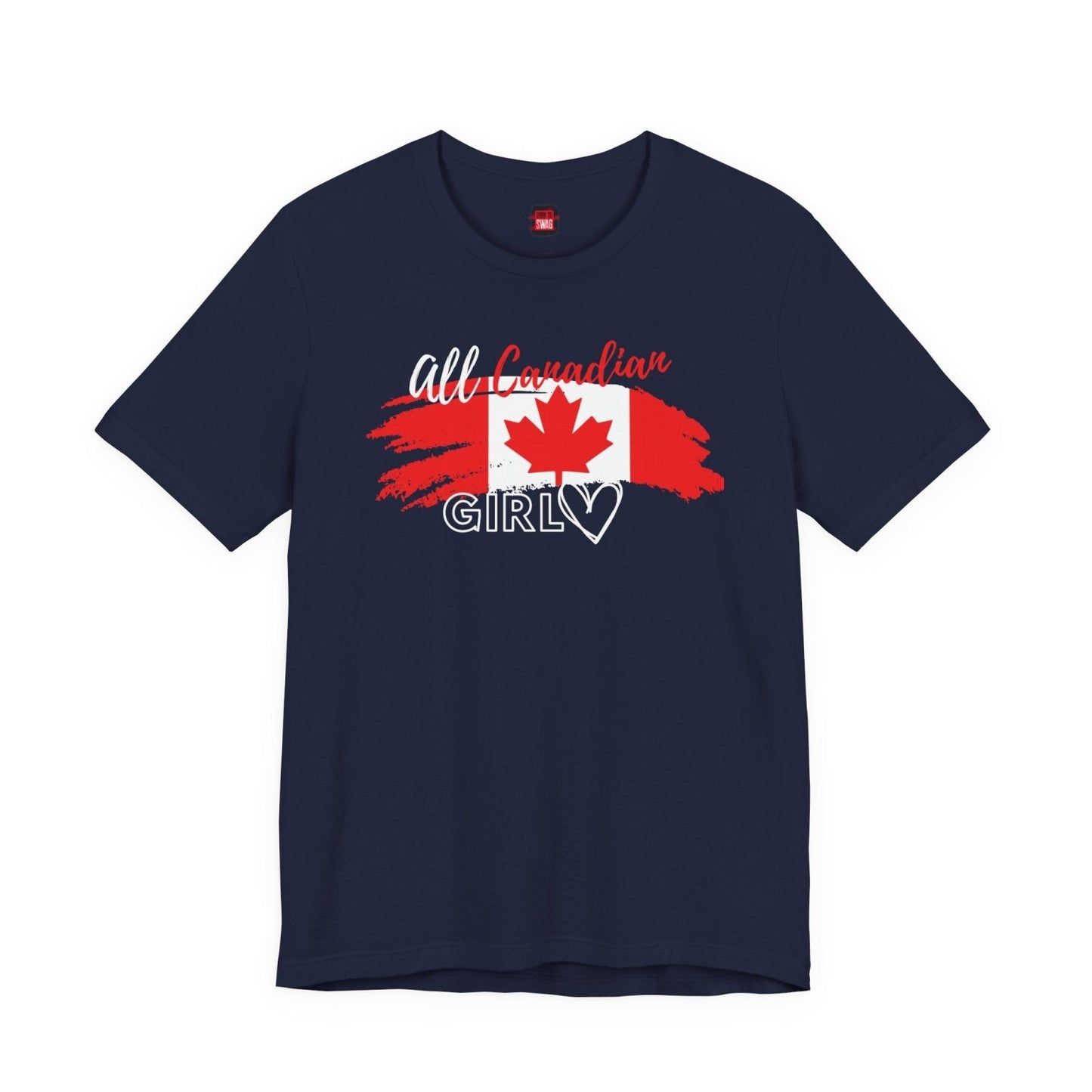 All Canadian Girl T-shirt, Women's Canada Day Graphic Tee, Short Sleeve Soft Style Canada Flag Shirt for Women | CA - Ohhh So Swag