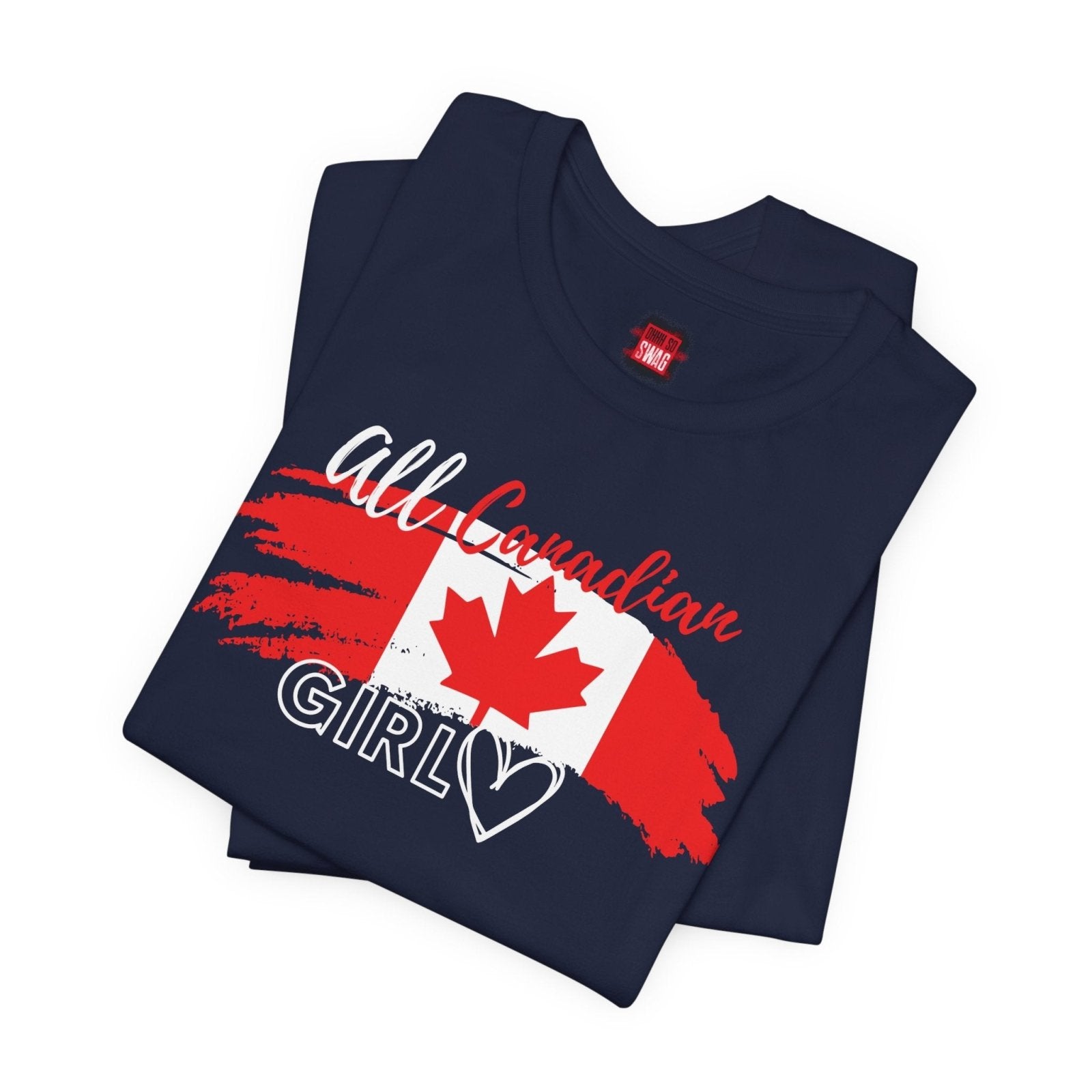 All Canadian Girl T-shirt, Women's Canada Day Short Sleeve Soft Style Canada Flag Shirt for Women | CA - Ohhh So Swag