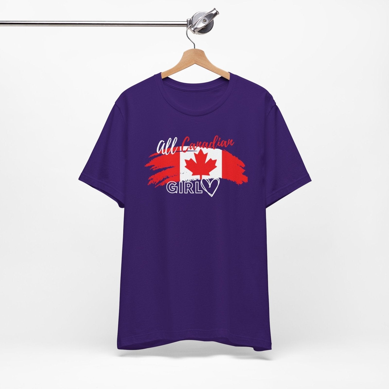 All Canadian Girl T-shirt, Women's Canada Day Graphic Tee, Short Sleeve Soft Style Canada Flag Shirt for Women | CA - Ohhh So Swag