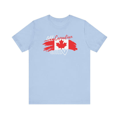 All Canadian Girl T-shirt, Women's Canada Day Graphic Tee, Short Sleeve Soft Style Canada Flag Shirt for Women | CA - Ohhh So Swag