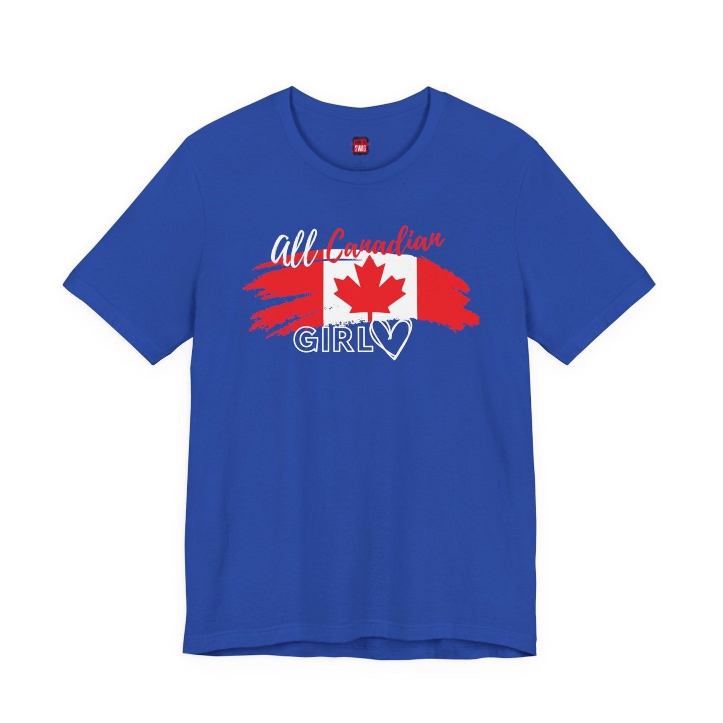 All Canadian Girl T-shirt, Women's Canada Day Short Sleeve Soft Style Canada Flag Shirt for Women | CA - Ohhh So Swag