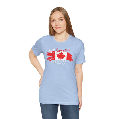 All Canadian Girl T-shirt, Women's Canada Day Graphic Tee, Short Sleeve Soft Style Canada Flag Shirt for Women | CA - Ohhh So Swag