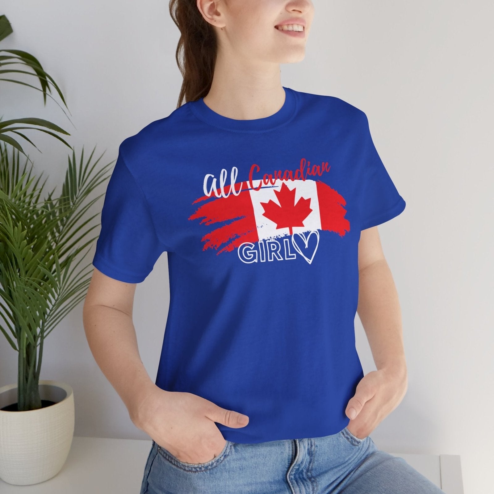 All Canadian Girl T-shirt, Women's Canada Day Graphic Tee, Short Sleeve Soft Style Canada Flag Shirt for Women | CA - Ohhh So Swag