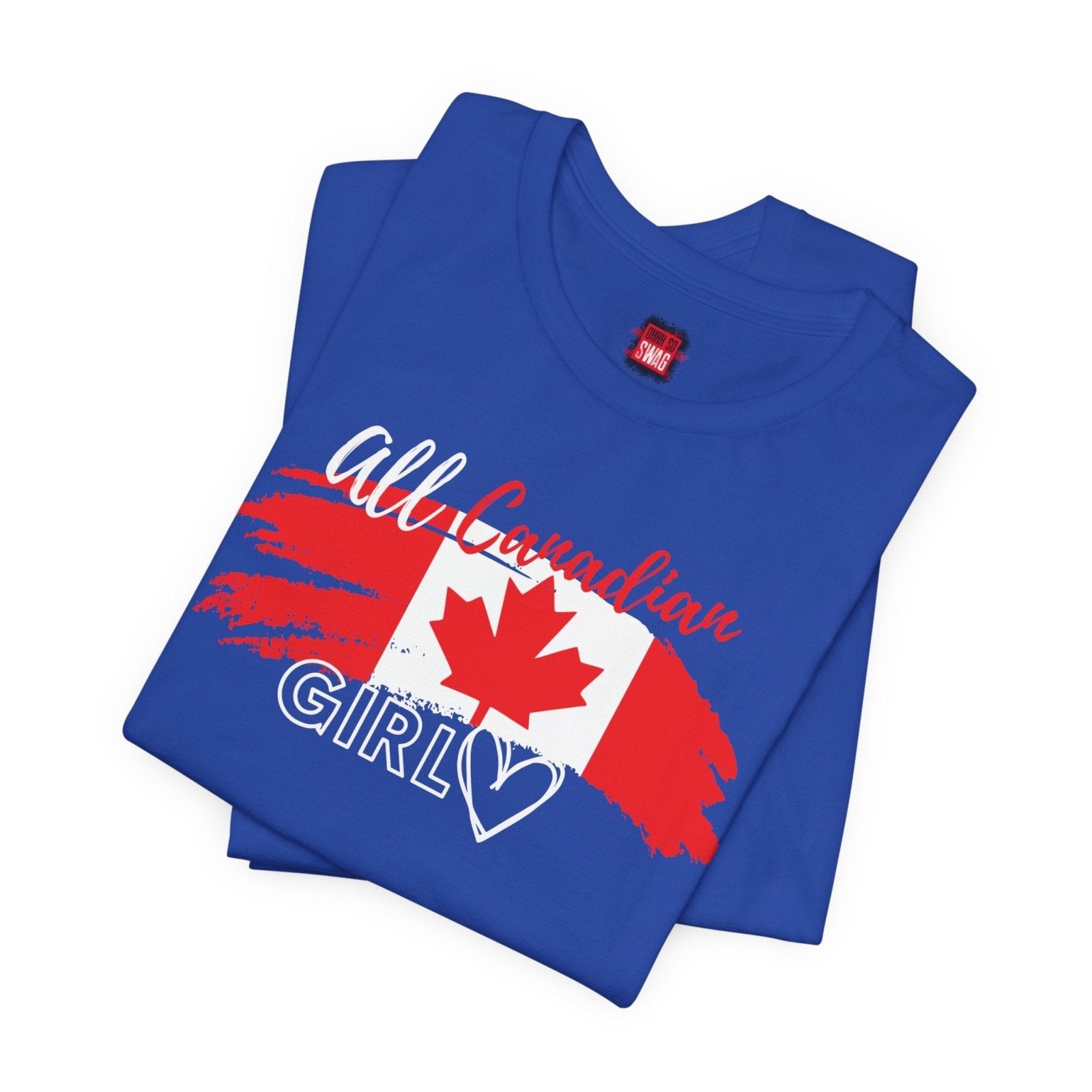 All Canadian Girl T-shirt, Women's Canada Day Short Sleeve Soft Style Canada Flag Shirt for Women | CA - Ohhh So Swag