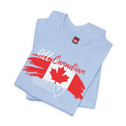 All Canadian Girl T-shirt, Women's Canada Day Short Sleeve Soft Style Canada Flag Shirt for Women | CA - Ohhh So Swag