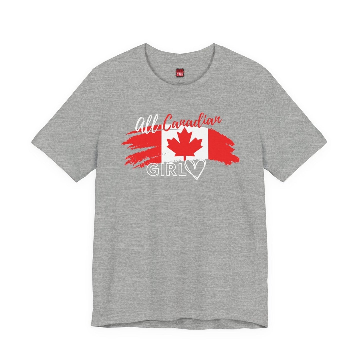 All Canadian Girl T-shirt, Women's Canada Day Short Sleeve Soft Style Canada Flag Shirt for Women | CA - Ohhh So Swag