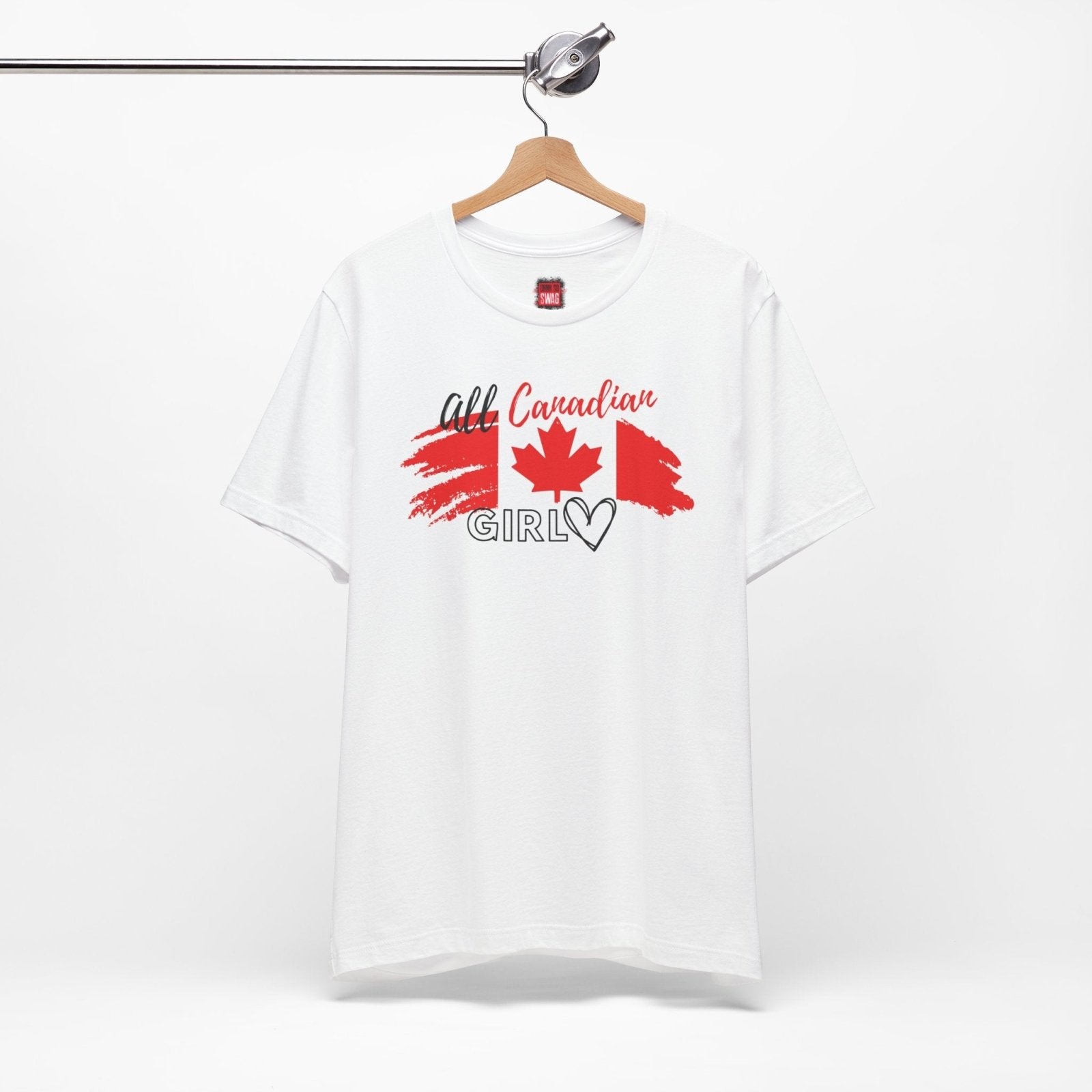 All Canadian Girl T-shirt, Women's Canada Day Short Sleeve Soft Style Canada Flag Shirt for Women | CA - Ohhh So Swag