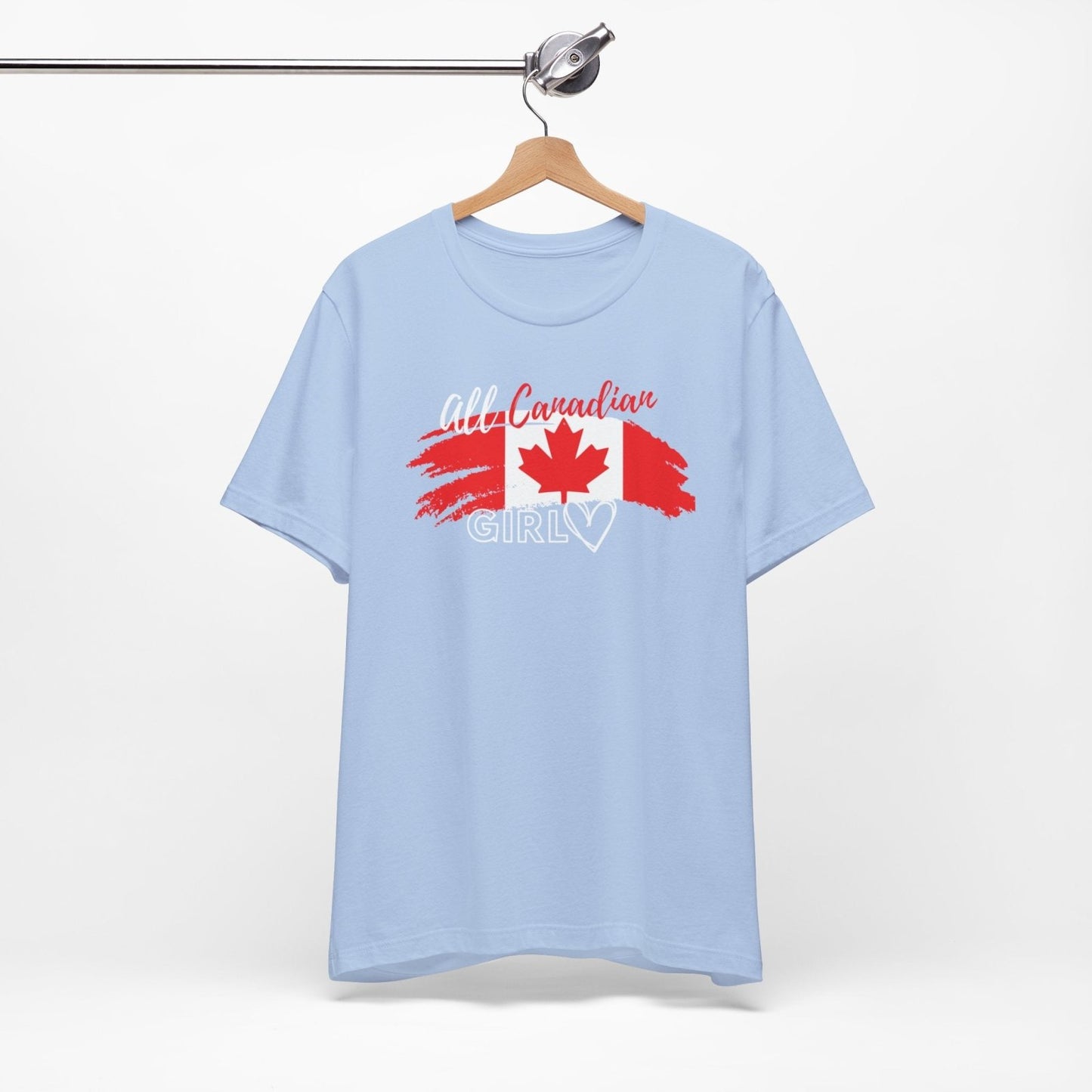 All Canadian Girl T-shirt, Women's Canada Day Graphic Tee, Short Sleeve Soft Style Canada Flag Shirt for Women | CA - Ohhh So Swag