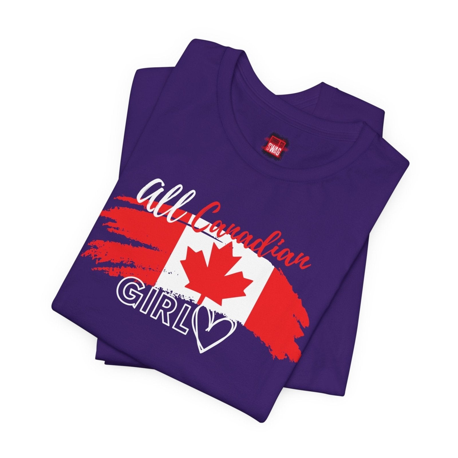 All Canadian Girl T-shirt, Women's Canada Day Graphic Tee, Short Sleeve Soft Style Canada Flag Shirt for Women | CA - Ohhh So Swag