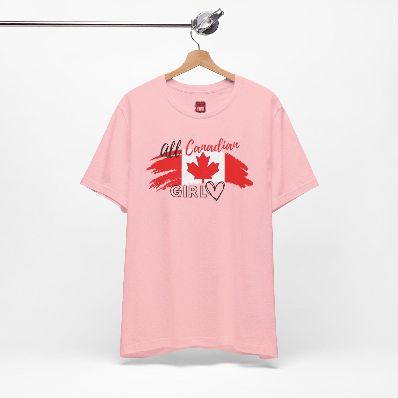 All Canadian Girl T-shirt, Women's Canada Day Graphic Tee, Short Sleeve Soft Style Canada Flag Shirt for Women | CA - Ohhh So Swag