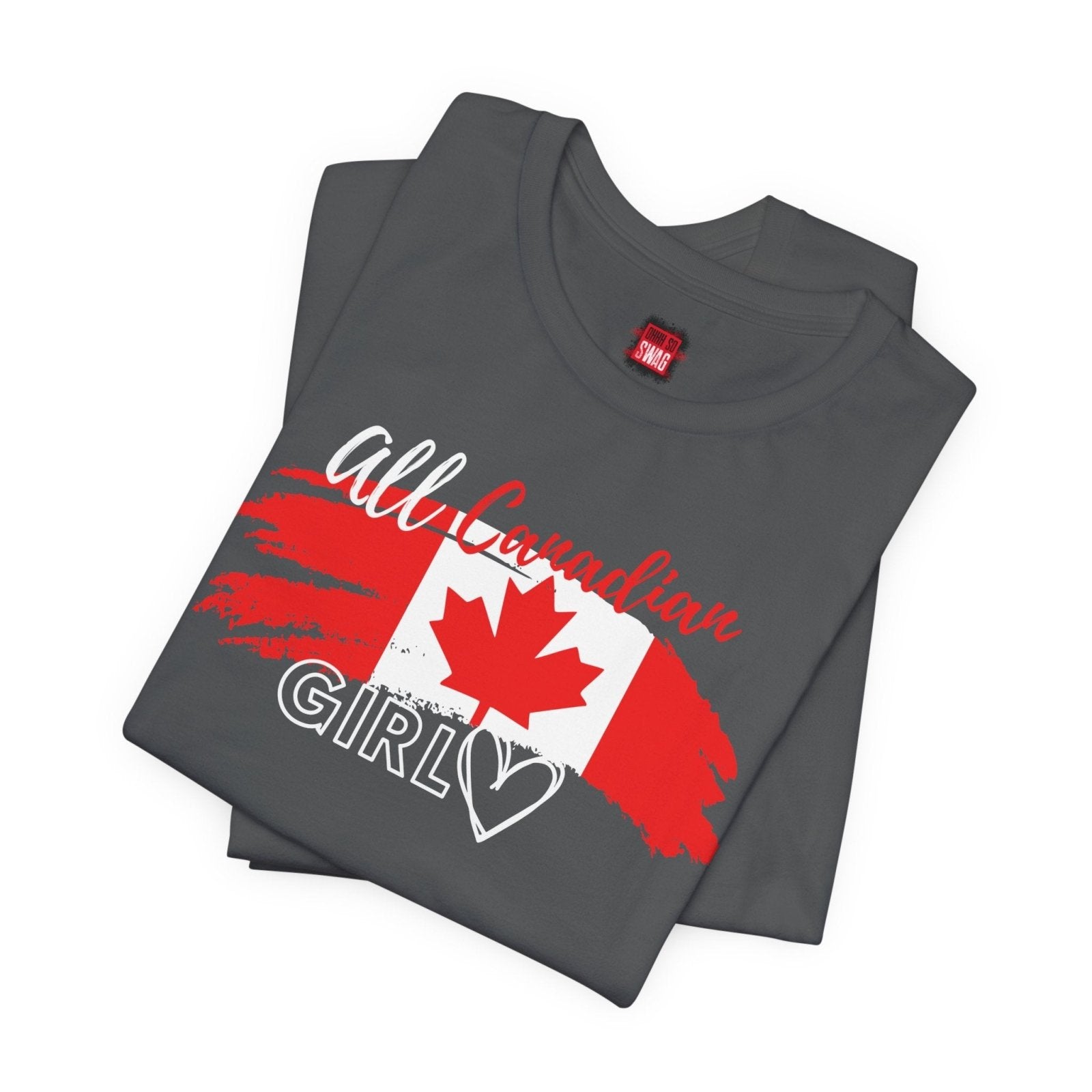 All Canadian Girl T-shirt, Women's Canada Day Short Sleeve Soft Style Canada Flag Shirt for Women | CA - Ohhh So Swag