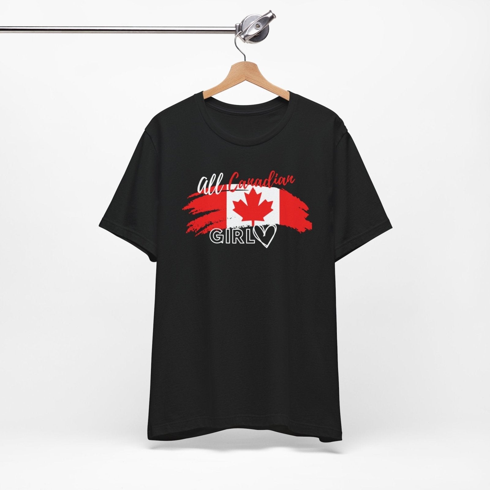 All Canadian Girl T-shirt, Women's Canada Day Graphic Tee, Short Sleeve Soft Style Canada Flag Shirt for Women | CA - Ohhh So Swag