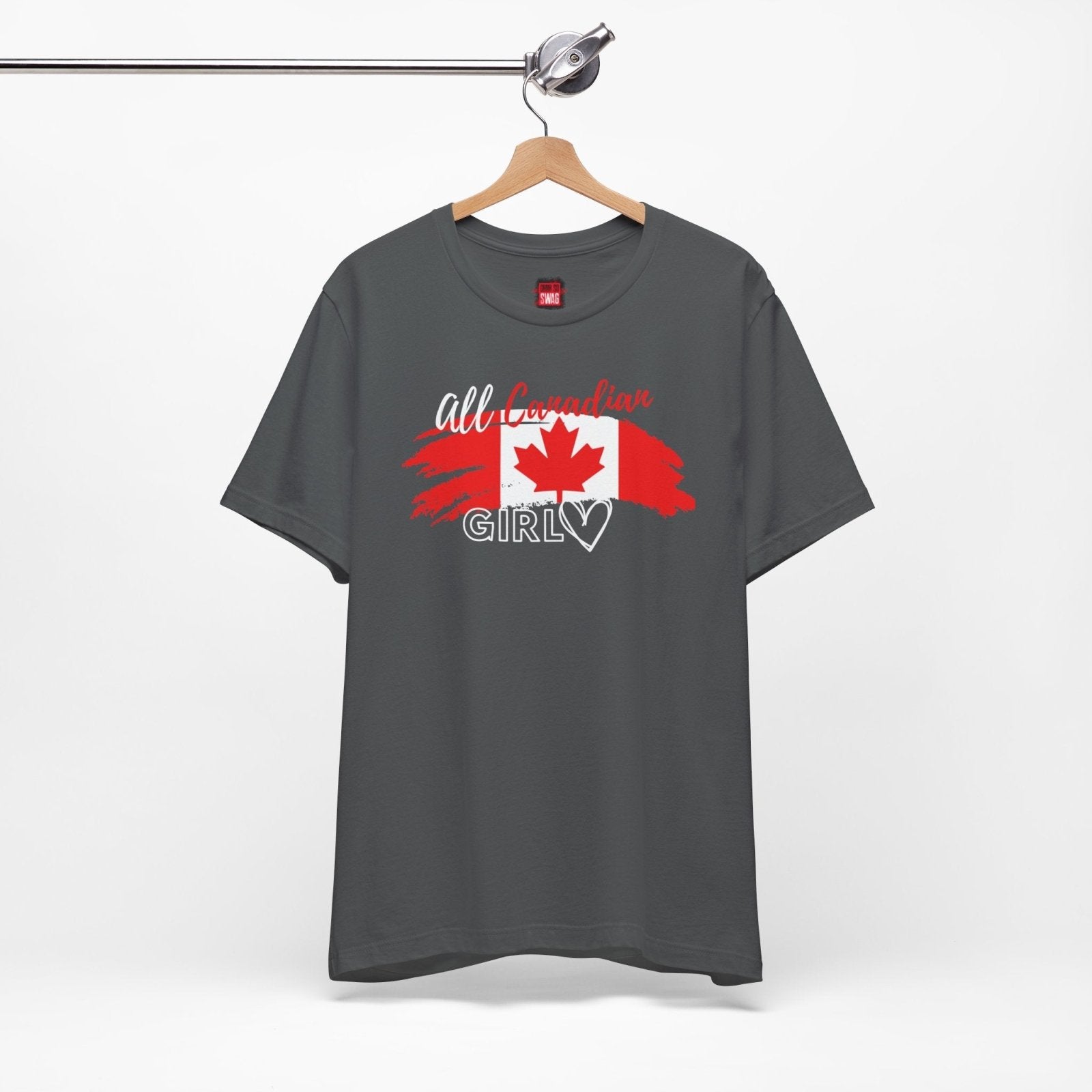 All Canadian Girl T-shirt, Women's Canada Day Short Sleeve Soft Style Canada Flag Shirt for Women | CA - Ohhh So Swag