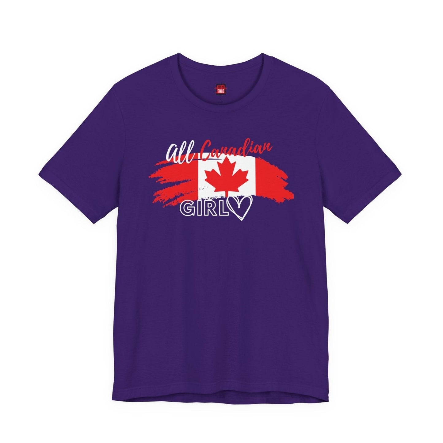 All Canadian Girl T-shirt, Women's Canada Day Graphic Tee, Short Sleeve Soft Style Canada Flag Shirt for Women | CA - Ohhh So Swag