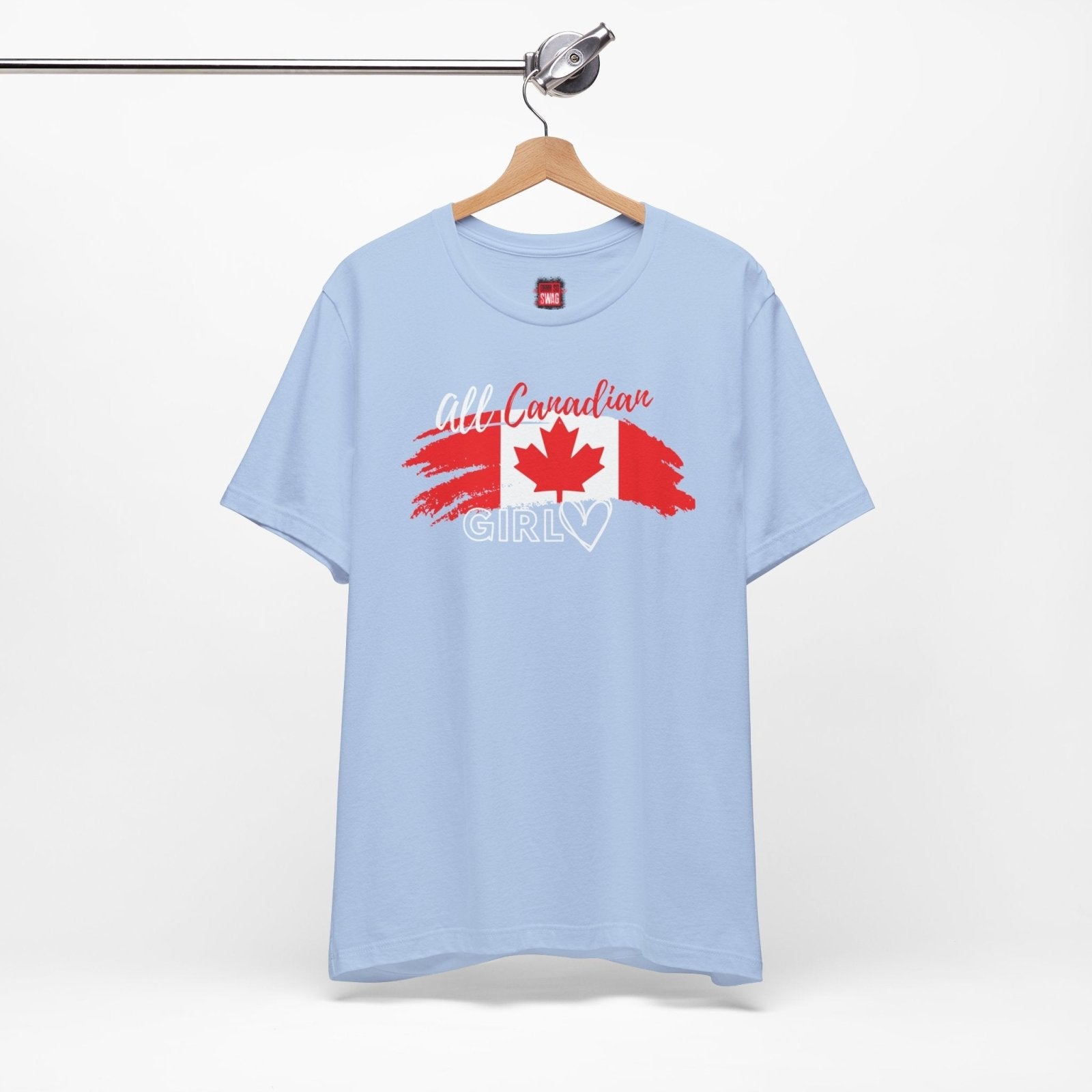 All Canadian Girl T-shirt, Women's Canada Day Short Sleeve Soft Style Canada Flag Shirt for Women | CA - Ohhh So Swag