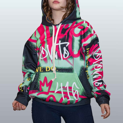 Black and Neon Graffiti Toronto Hoodie - Toronto. How We Do. Style. Music. Diversity. | US - Ohhh So Swag