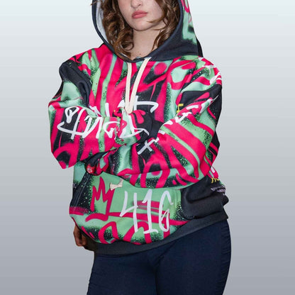 Black and Neon Graffiti Toronto Hoodie - Toronto. How We Do. Style. Music. Diversity. | US - Ohhh So Swag