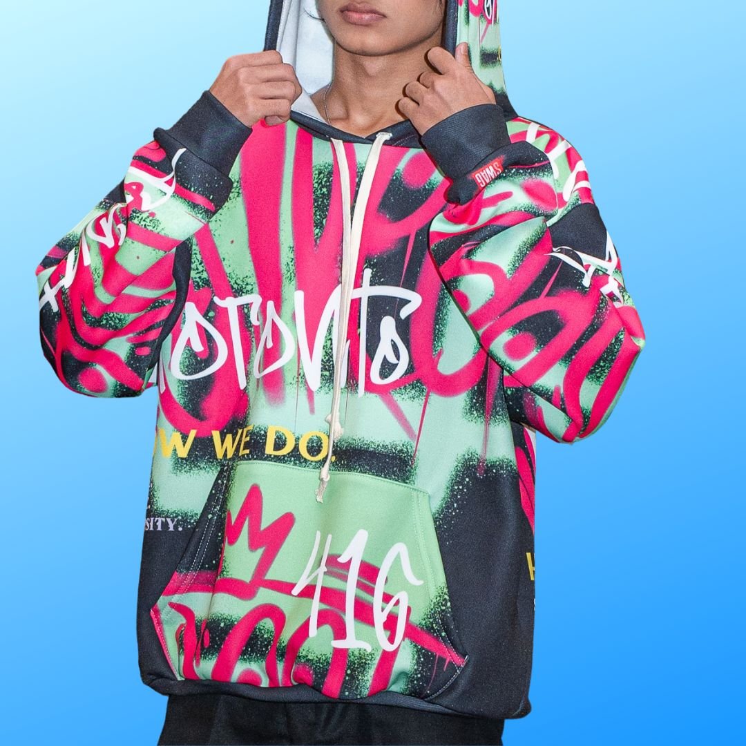 Black and Neon Graffiti Toronto Hoodie - Toronto. How We Do. Style. Music. Diversity. | US - Ohhh So Swag