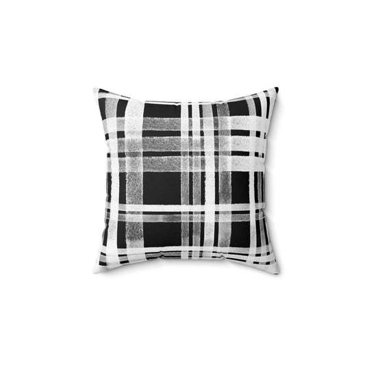 Black and White Plaid Throw Pillows for Couch Sofa Bed with Inserts, Decorative Tartan Accent Pillow for Living Room Bedroom - Ohhh So Swag