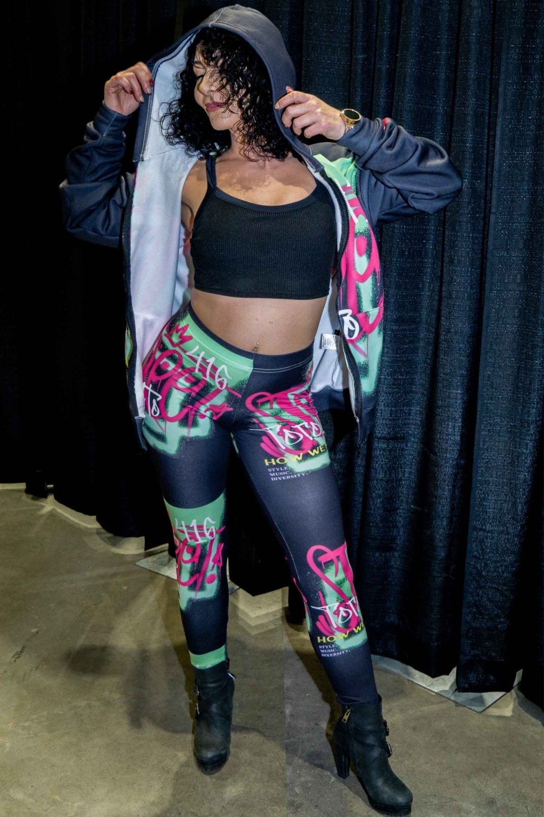 Black Graffiti Zip Hoodie (Bold Chest Print) - Toronto How We Do Style. Music. Diversity. | US - Ohhh So Swag