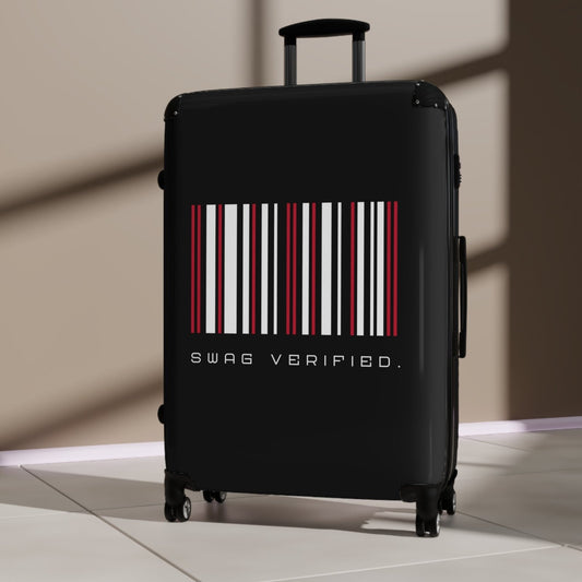 Black Hard Shell Suitcase with Built - in Lock, Sleek Unisex Luggage for Men and Women - Swag Verified. | CA - Ohhh So Swag