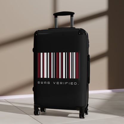 Black Hard Shell Suitcase with Built - in Lock, Sleek Unisex Luggage for Men and Women - Swag Verified. | CA - Ohhh So Swag