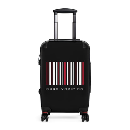 Black Hard Shell Suitcase with Built-in Lock - Swag Verified. Barcode | US - Ohhh So Swag