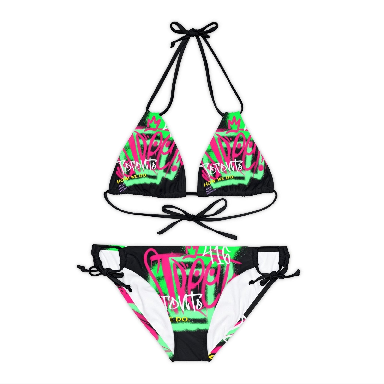 Black Strappy Bikini Set - Toronto. How We Do. Style. Music. Diversity. | US - Ohhh So Swag