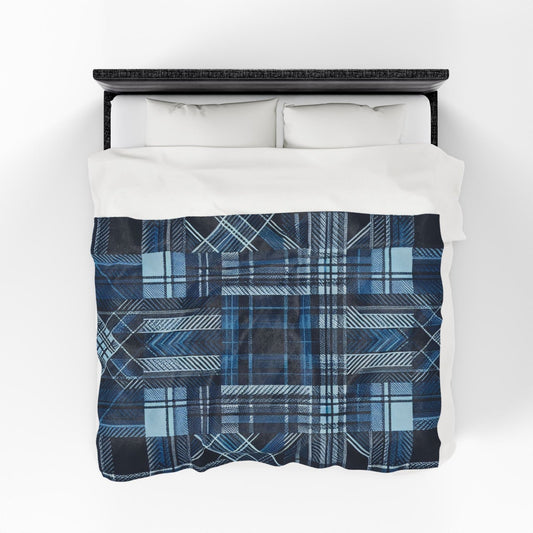 Blue Tartan Plaid Throw Blanket 60" x 80" | US - Ohhh So Swag