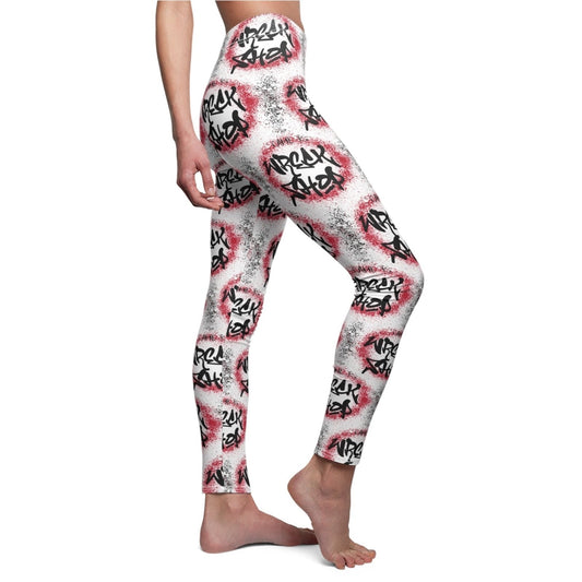 Graffiti Casual Leggings (White Remix) - I Came to Wreck Shop | US