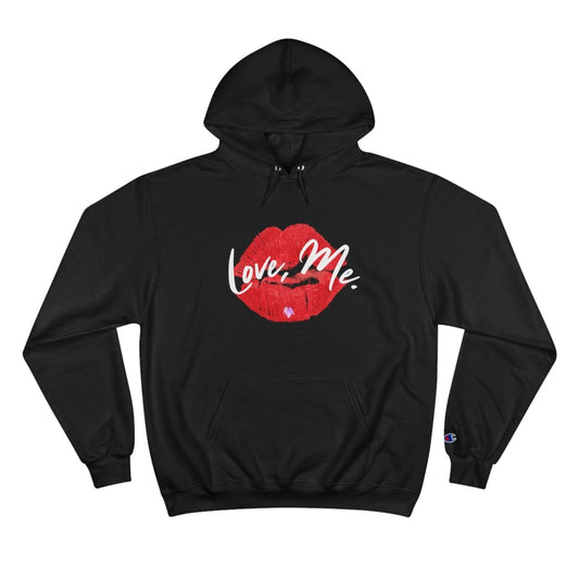 Champion® Pullover Hoodie, Red Kiss Lips, Purple Heart – Love, Me. | US - Ohhh So Swag