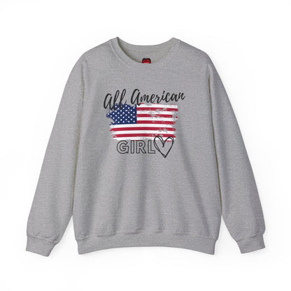 Classic Crewneck Sweatshirt, American Flag Sweater – All American Girl | US - Ohhh So Swag