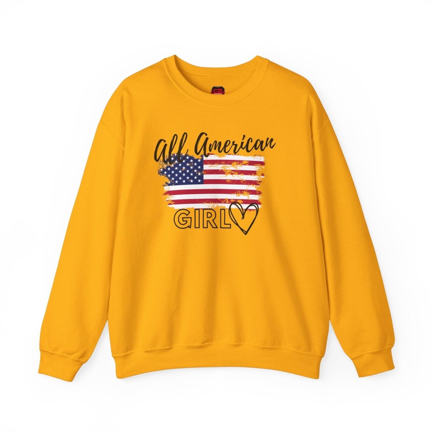 Classic Crewneck Sweatshirt, American Flag Sweater – All American Girl | US - Ohhh So Swag