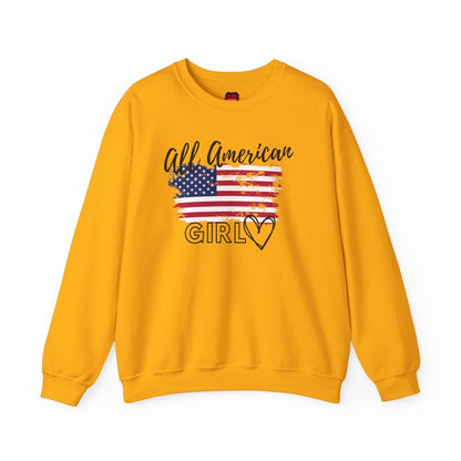 Classic Crewneck Sweatshirt, American Flag Sweater – All American Girl | US - Ohhh So Swag